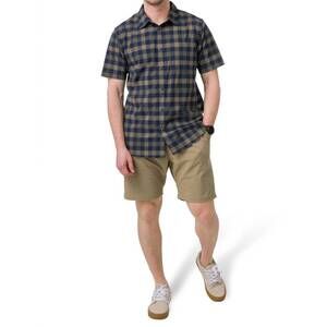 NEW FLYLOW GEAR anderson collared shirt in twig-night-plaid